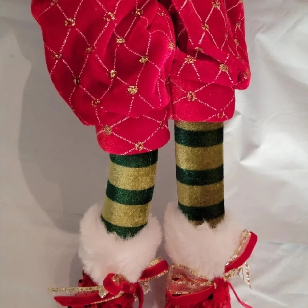 Christmas Santa Elf Shelf Sitter Posable Doll Mantel Decor Holiday Rachel Zoe 2'